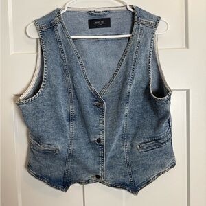 Noisy May Light Blue Denim Vest
